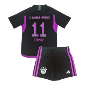 Bayern Munich Kingsley Coman #11 Koszulka Wyjazdowych Dziecięca 2023-24 Krótki Rękaw (+ Krótkie spodenki)